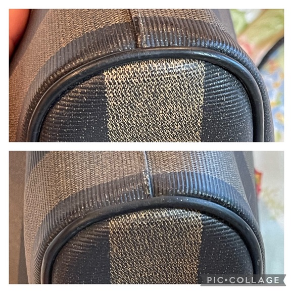 💵SOLD💵Authentic Fendi Pequin Canvas Crossbody Handbag - Picture 5 of 16